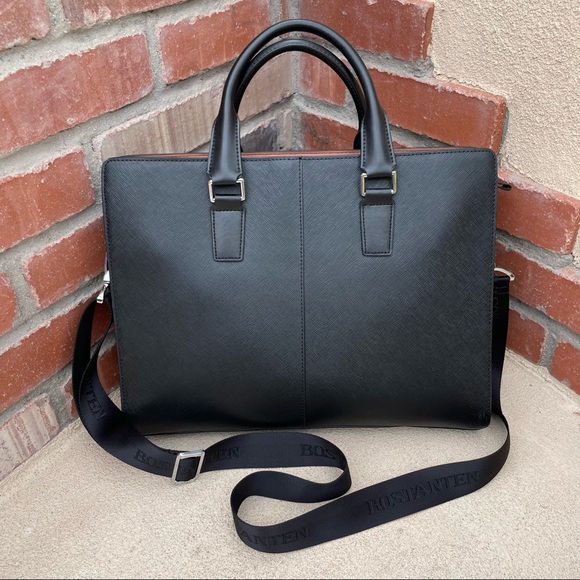 🆕BOSTANTEN Formal Leather Briefcase LAPTOP BUSINESS Shoulder BAG - Picture 3 of 16